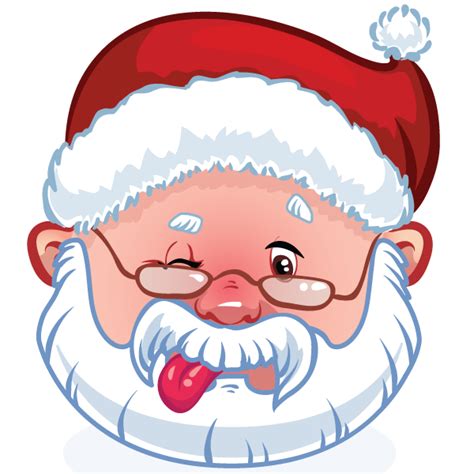 Winking Santa Symbols And Emoticons