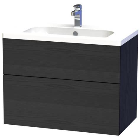 Low to any colour anthracite black ash driftwood grey oak matt grey white. Miller New York 80 Black Two Drawer Wall Hung Vanity Unit