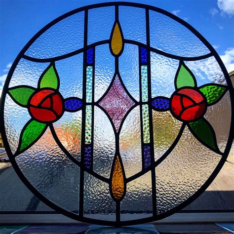 Bespoke 1930s Art Nouveau Stained Glass Design Period