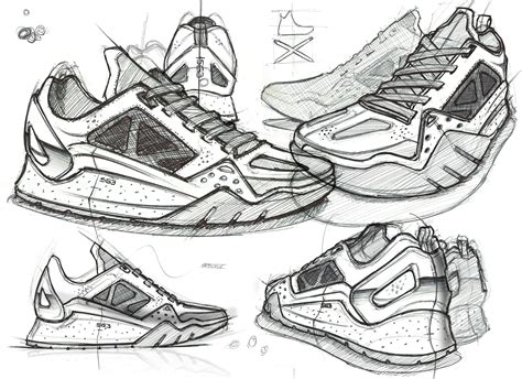 Shoe Design Sketches Nike Drawing Sport Shoes Design
