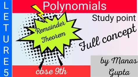 5th grade math enrichment overview. Class 9 Math chapter 2 | Lecture 5 | Polynomials class 9 CBSE - YouTube
