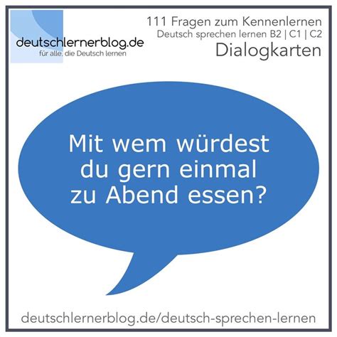 111 Fragen zum besseren Kennenlernen - Dialogkarten für B2 | Fragen zum