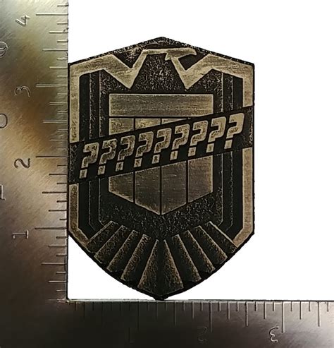 Custom Judge Dredd Badge Made Of High Quality Wood Etsy