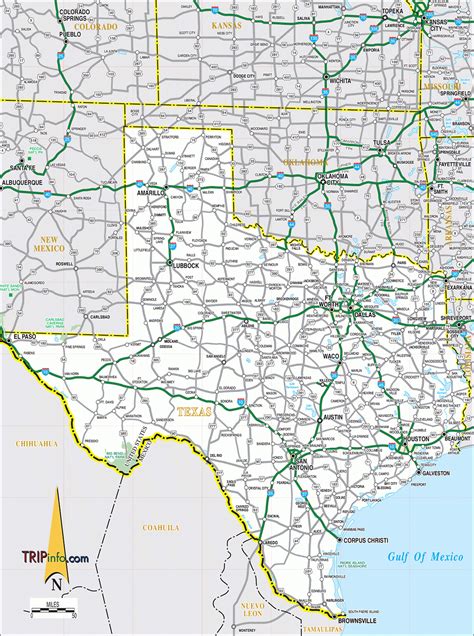 Texas Road Map North Texas Highway Map Printable Maps Gambaran