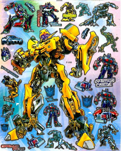 Amazon Com Transformers Sticker Sheet F Bumblebee Optimus Prime Autobot Autorollers