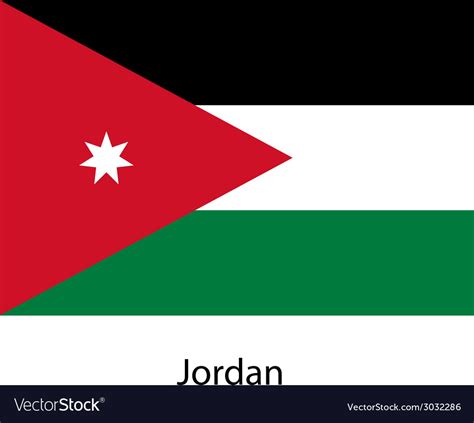 Flag Of The Country Jordan Royalty Free Vector Image