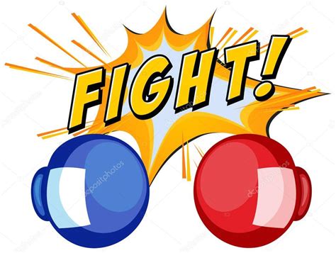 Boxing Gloves And Word Fight On White Background Stock Illustration By