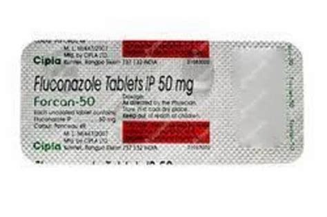 Fluconazole Tablets Forcan 50 Mg For Fungal Infection Packaging Size