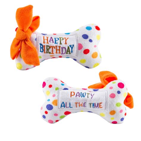 Happy Birthday Bone Birthday Dog Toy Birthday Bone Toy Haute Diggity