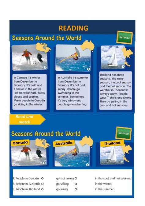 Seasons Around The World Worksheet Live Worksheets