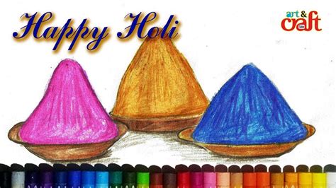 How To Draw Holi Color For Kids Very Easy Youtube