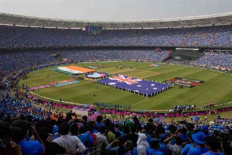 icc world cup 2023 narendra modi stadium turns sea of blue to watch india in red hot form