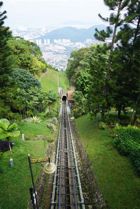 Rm30 round trip for foreigners (rm60. it's worth the extra $$$. Cable car down Penang Hill stock photo. Image of holiday ...