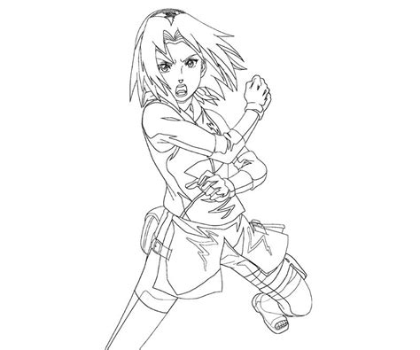 Desenho De Sakura Atacando Para Colorir Tudodesenhos