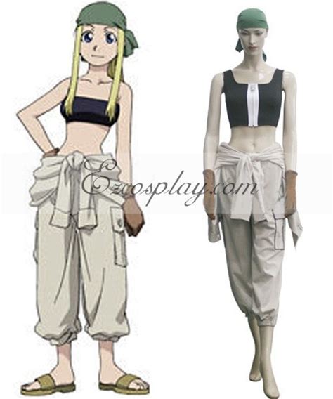 Fullmetal Alchemist Winry Rockbell Outfit Anime Cosplay Costume E001