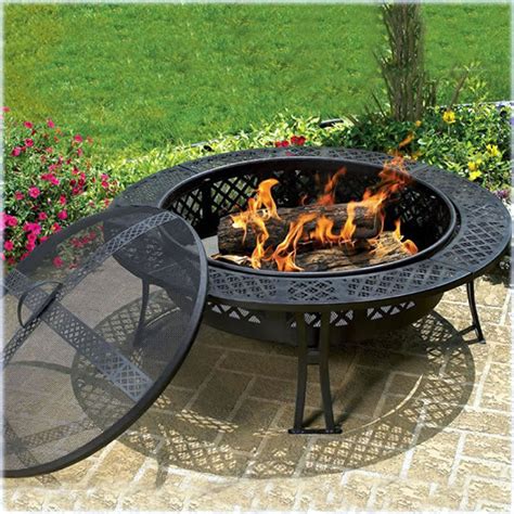 Cobraco Diamond Mesh Fire Pit With Screen And Cover 11389 From 24999
