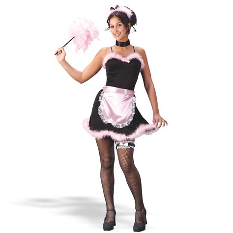 Pink French Maid Teen Costume