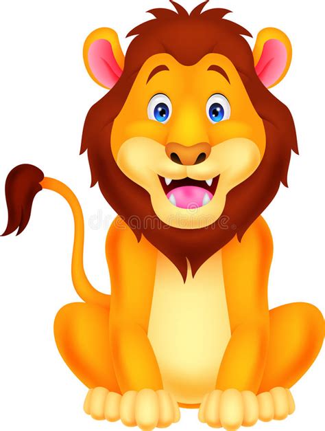 Cute Lion Cartoon Sitting Stock Vector Illustration Of Nature 33242715