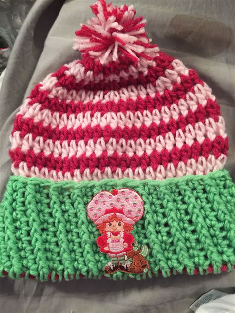 Strawberry shortcake hat made by themarvelousmadhatterandmore | Crochet