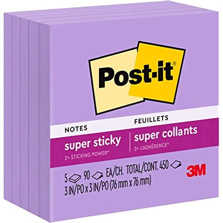 Post It Super Sticky Notes X Inches Electric Glow Collection