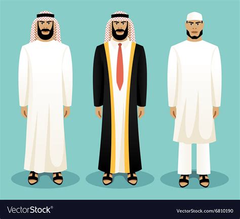 Arabic Man Wearing Traditional Clothing Royalty Free Vector