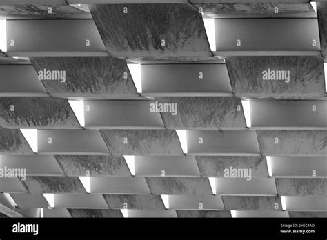 Textile Ceiling Design Abstract Geometric Shapes Stock Photo Alamy