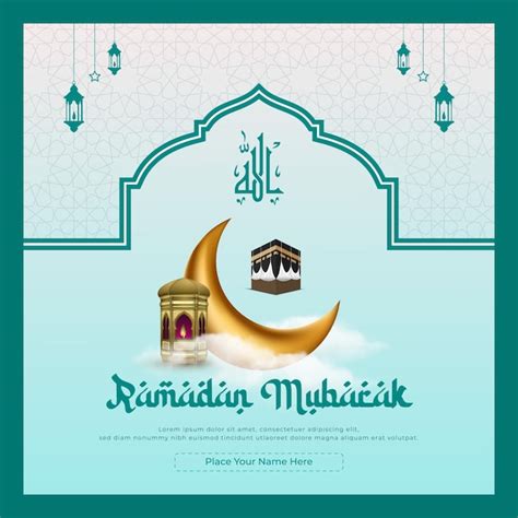 Premium Vector Ramadan Mubarak Banner Template Design