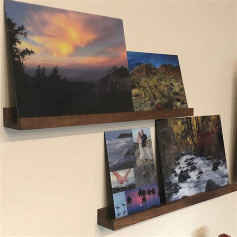 I have been building floating shelves for ten years. Solid Hardwood Floating Picture Ledge Floating Shelf Art ...
