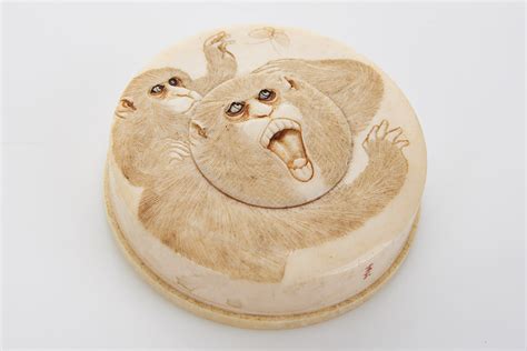 Japanese Carved Ivory Box Shapiro Auctioneers
