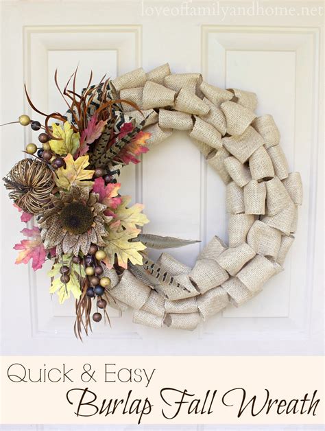 Quick And Easy Burlap Fall Wreath Tutorial With Images Fall Wreath