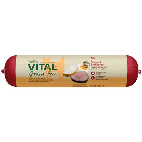 Vital essentials is always free from. Vital Grain Free Chicken & Beef Cat Roll | Petco