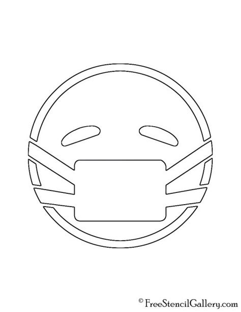 Emoji Medical Mask Stencil Free Stencil Gallery