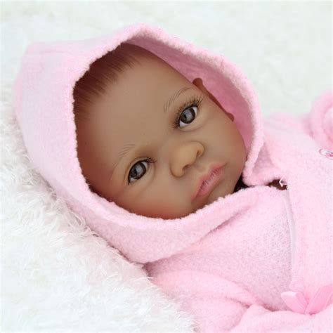 African American Baby Doll Black Girl Full Silicone Body Reborn Baby