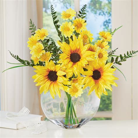 Artificial Sunflower Floral Arrangement Collections Etc