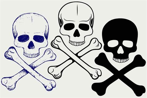 The skull itself is her son who was born from the underworld. Human skull and crossbones SVG | Pre-Designed Illustrator ...