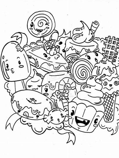 Coloring Candyland Pages Candy Printable Drawing Colouring