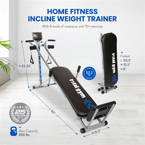 Total Gym Apex G3 Fitness Incline Weight Trainer With 8 Resistance