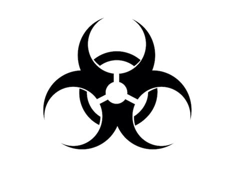 Premium Vector Symbol Of Radioactive Danger Virus Radiation Sign On A