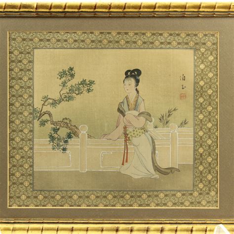 Goodlife Auctions Lot 2419 Vintage Chinese Silk Painting For Sale