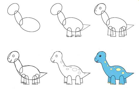 Dinosaurios Dibujos Fáciles Paso A Paso A Lápiz