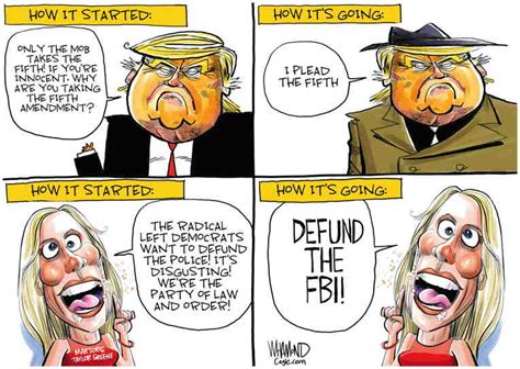 Political Cartoon On Trump Pleads The Fifth By Dave Whamond Canada