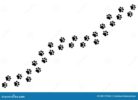 Paw Print Footprints For Pets Dog Or Cat Pet Prints Pattern Foot