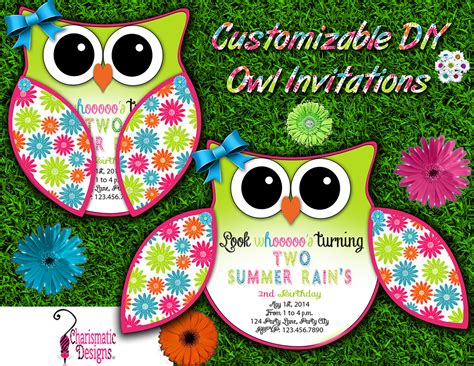 Cute cards that you can easily print out and send to the people you're missing during this social distance period. Free DIY Customizable Owl Invitation Printable Template on Behance