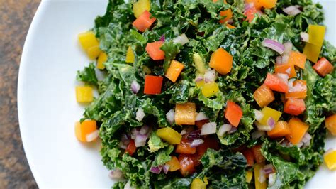 Kale And Avocado Salad Recipe Text Rouxbe Cooking School