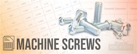 Machine Screw Size Chart Complete Dimensions Table Home Repair Geek