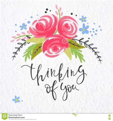 You're always the first and the last thing on this 47. Thinking Of You Postcard Cartoon Vector | CartoonDealer ...