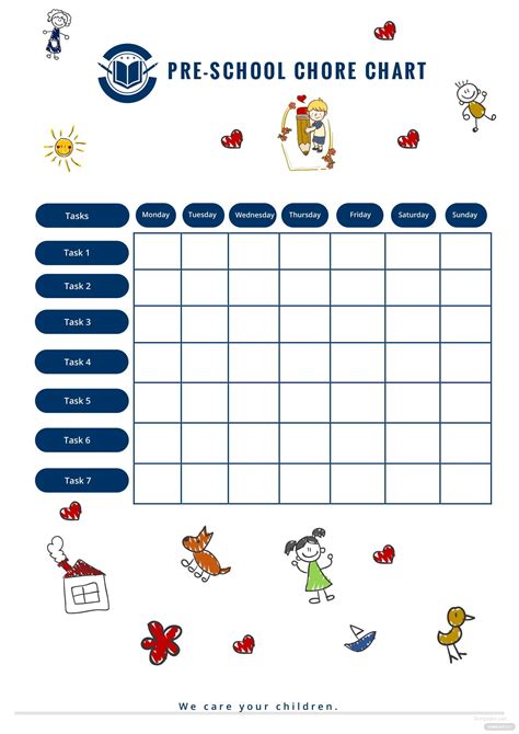 Free Preschool Chore Chart System Preschool Chore Charts Homeschool Images