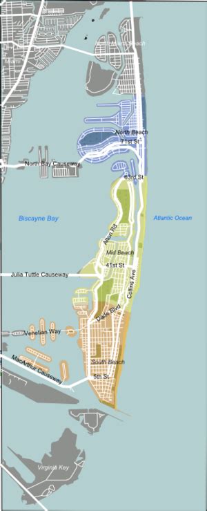 Map Of Miami Beach Area Washington Map State