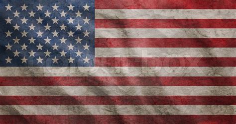Weathered Usa Flag Grunge Rugged Condition Waving Stock Image Colourbox