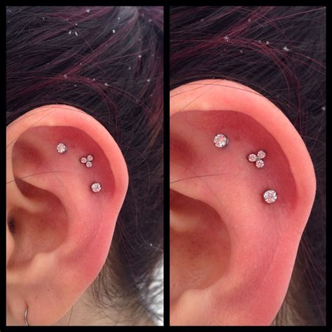 Outer Conch Piercing With Prong Set And Trinity Cz From Neometal
